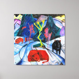Bison in Winter, Gemälde von Franz Marc Leinwanddruck