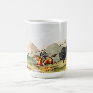 Bison-Jagdszene 1845 Tasse