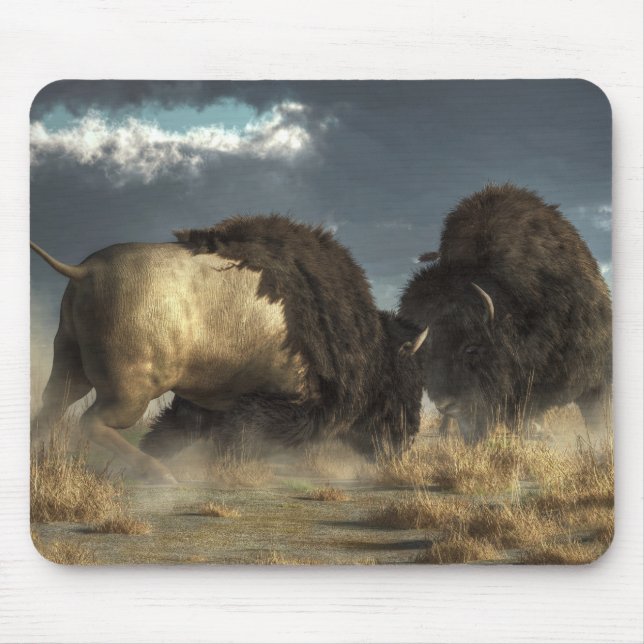 Bison-Kampf Mousepad (Vorne)