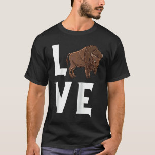 Bison Liebe Kuh Büffel Nationalpark Western Wildl T-Shirt