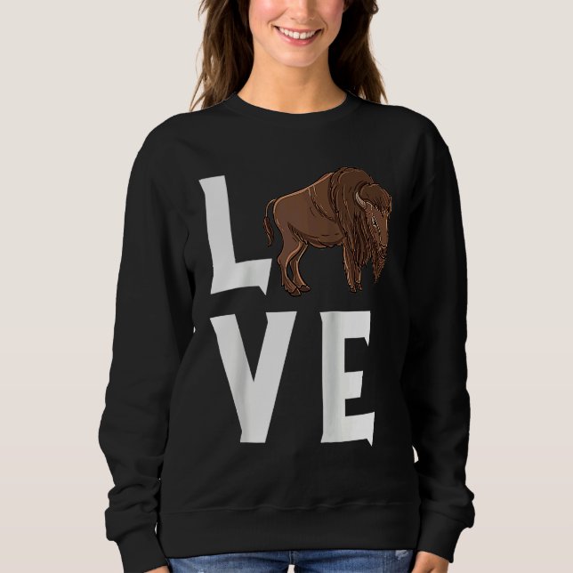 Bison Love Cow Buffalo National Park Western Wildl Sweatshirt (Vorderseite)