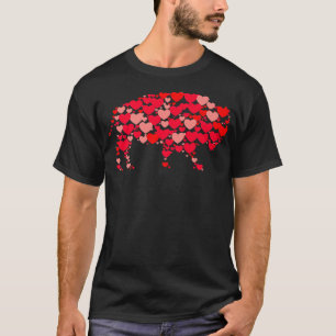 Bison Lover Niedliche Liebe Herz Tiere Paare Valen T-Shirt