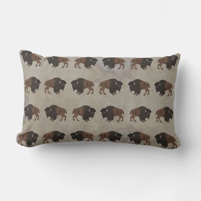 Bison Lumbar Throw PIllow Lendenkissen (Vorderseite)
