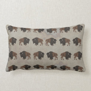 Bison Lumbar Throw PIllow Lendenkissen