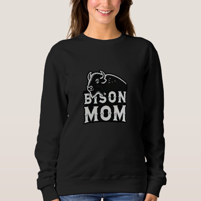 Bison Mama Shirt Bison Lover Bisons (Vorderseite)