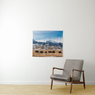 Bison-Migration Wandteppich