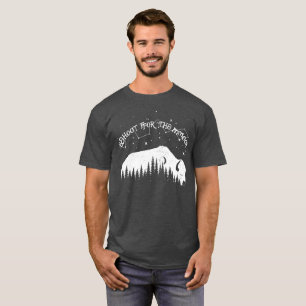 Bison Moon Wood Stars Dream Grosses Trekking T-Shirt