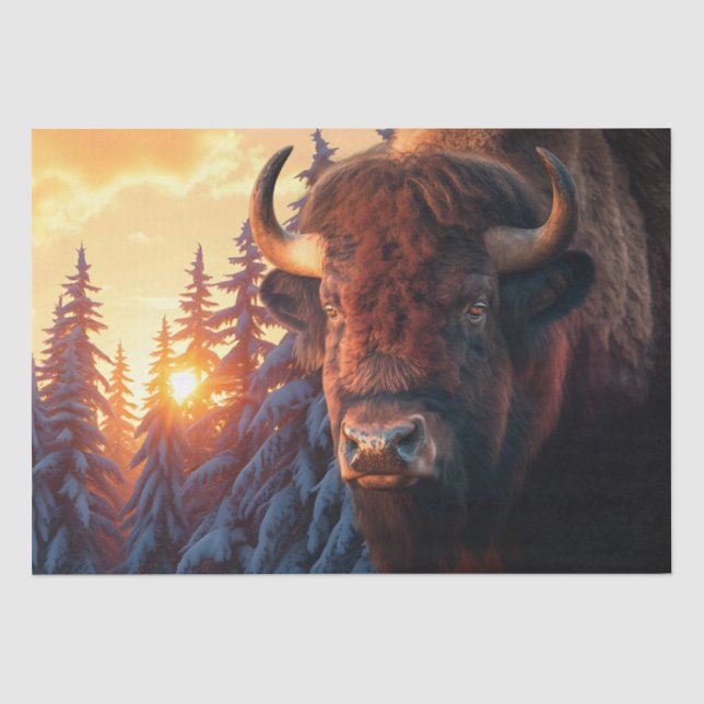 Bison Native American Buffalo Seidenpapier (Vorderseite)