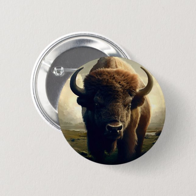 Bison Painting Button (Vorne & Hinten)