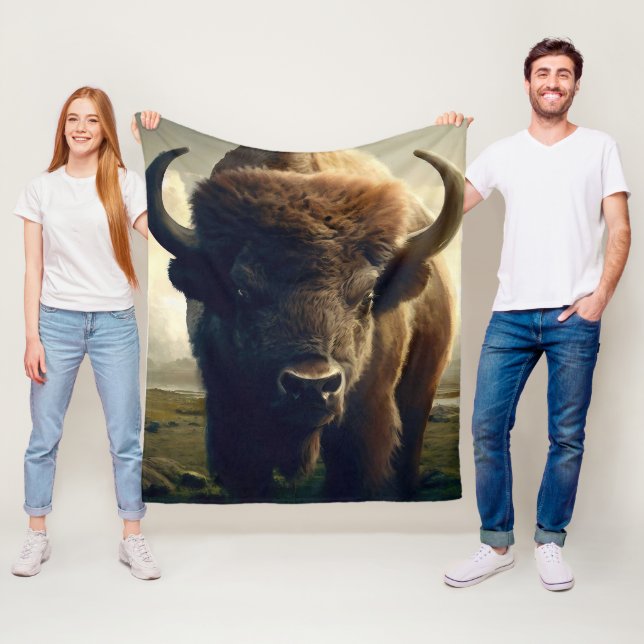 Bison Painting Fleecedecke (Beispiel)