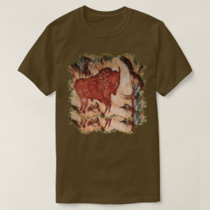 Bison-Petroglyphe-dunkler UnisexT - Shirt