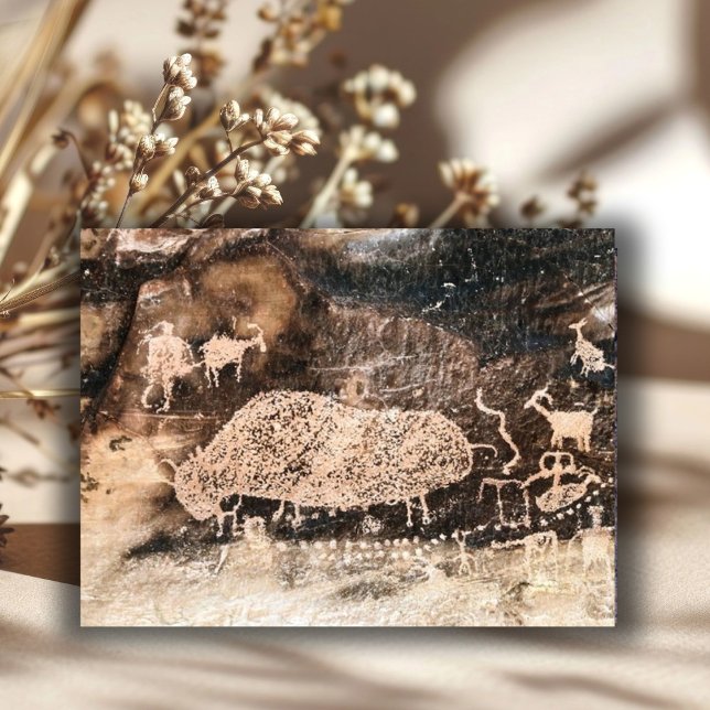 Bison Pictograph, 9 Mile Canyon, Utah Postkarte (Von Creator hochgeladen)