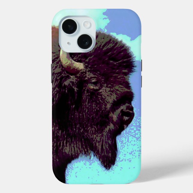Bison Pop Art Case-Mate iPhone Hülle (Rückseite)