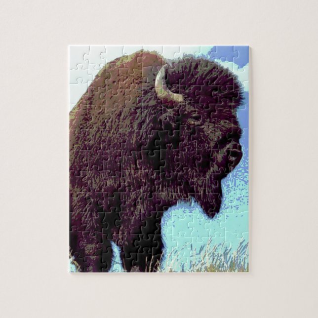 Bison Pop Art Puzzle (Vertikal)