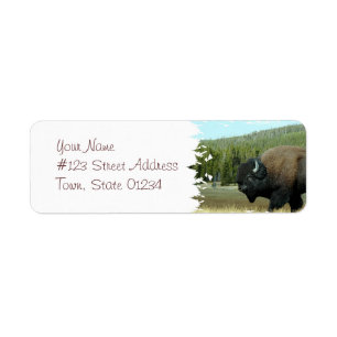 Bison-Postsendung-Aufkleber