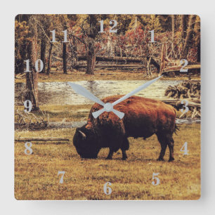 Bison Quadratische Wanduhr