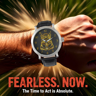 Bison Reading a Book with merkwürdige Expression Armbanduhr