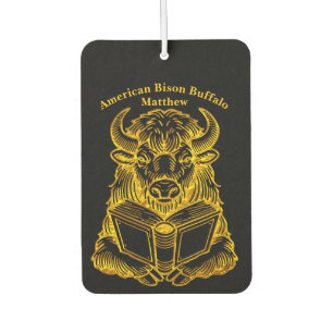 Bison Reading a Book with merkwürdige Expression Autolufterfrischer