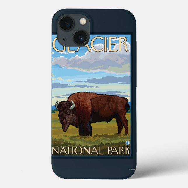 Bison Scene - Glacier National Park, MT Case-Mate iPhone Hülle (Rückseite)