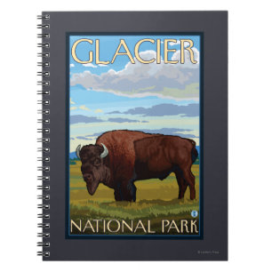 Bison Scene - Glacier National Park, MT Notizblock