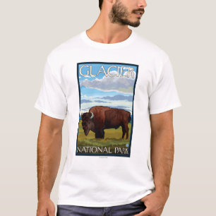 Bison Scene - Glacier National Park, MT T-Shirt