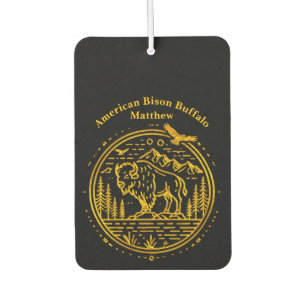 Bison steht majestätisch in einer natürlichen Land Autolufterfrischer