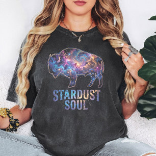 Bison Sternenstaub-Seele-Galaxie-Kunst T-Shirt