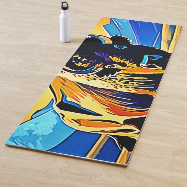Bison Sunset Majestät Design Yogamatte (Beispiel)