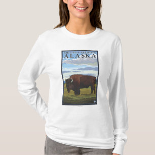 Bison-Szene - Chitina Flusseinzugsgebiet, Alaska T-Shirt