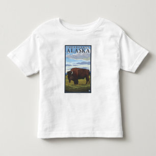 Bison-Szene - Copper River Becken, Alaska Kleinkind T-shirt