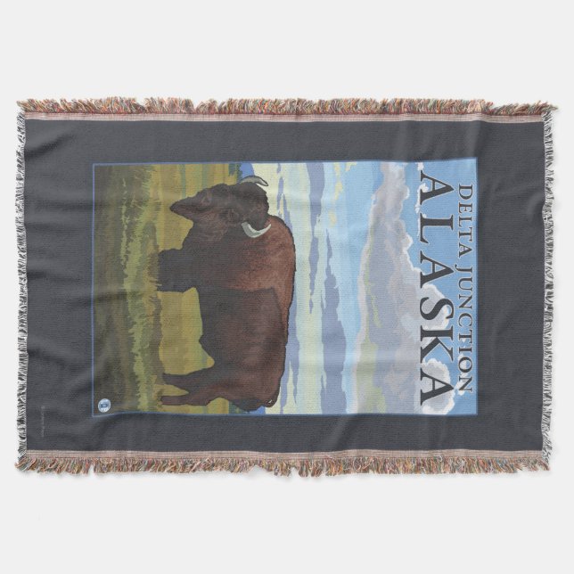 Bison-Szene - Deltakreuzung, Alaska Decke (Vorderseite)