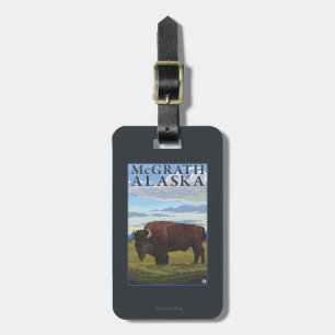 Bison-Szene - McGrath, Alaska Gepäckanhänger