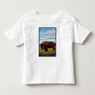 Bison-Szene - WestYellowstone, Montana Kleinkind T-shirt