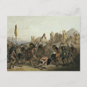 Bison-Tanz der Mandan-Amerikanische Ureinwohner vo Postkarte