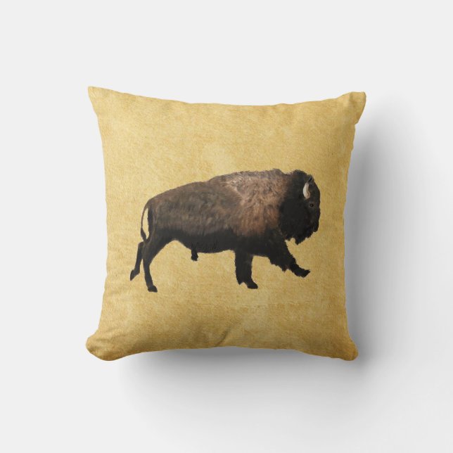 Bison Throw Pillow Kissen (Vorderseite)