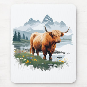 Bison Vector Art Animal in the Majestic Nature Mousepad