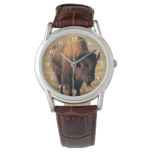 Bison-wild lebende Tiere Armbanduhr