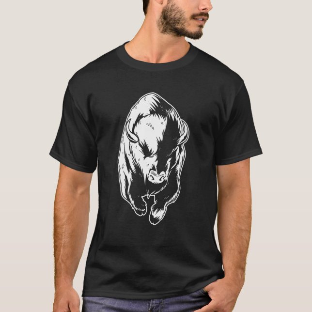 Bison Wildlife American - Animal Bison T-Shirt (Vorderseite)