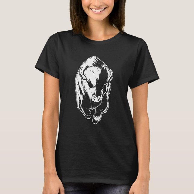 Bison Wildlife American - Animal Bison T-Shirt (Vorderseite)
