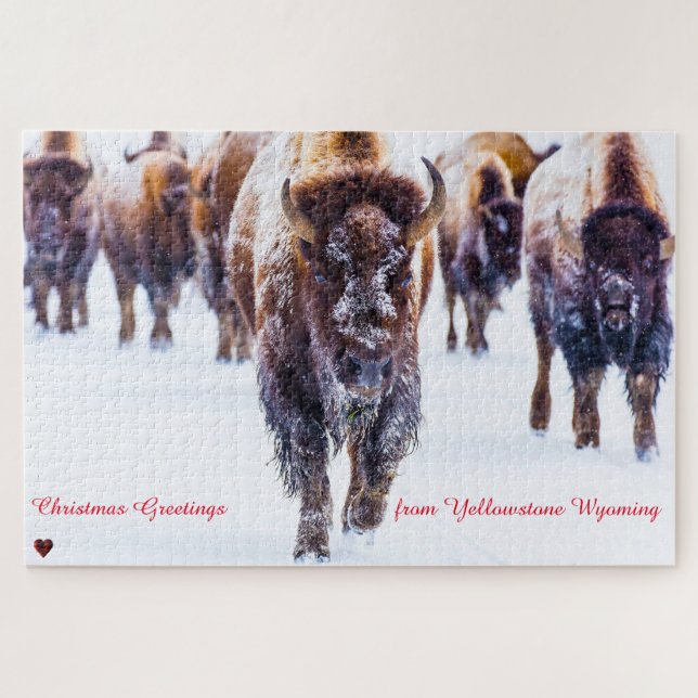 Bison Yellowstone Wyoming Puzzle (Horizontal)