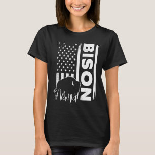 Bisonjagd US-Flagge Grafikkonzept T-Shirt