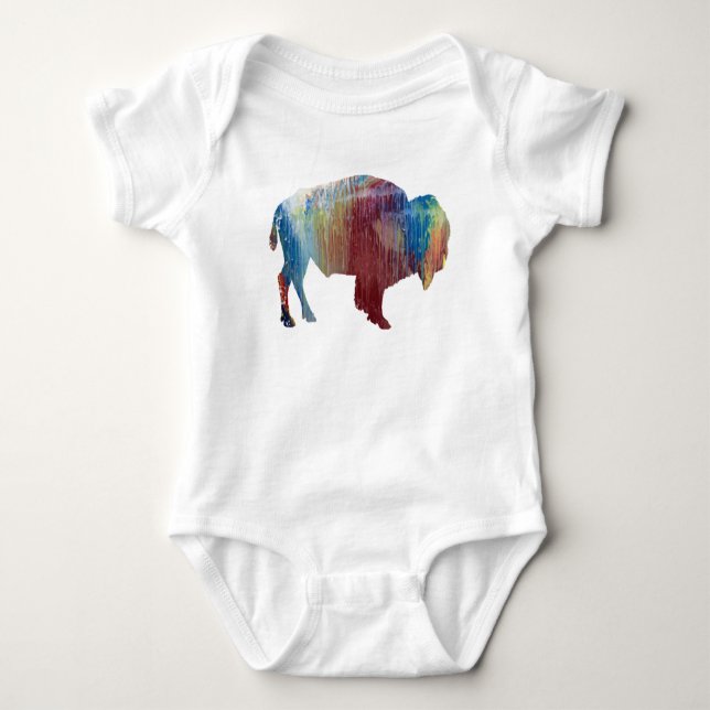 Bisonkunst Baby Strampler (Vorderseite)