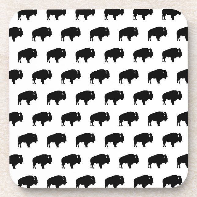 Bisonmuster Getränkeuntersetzer (Vorderseite)