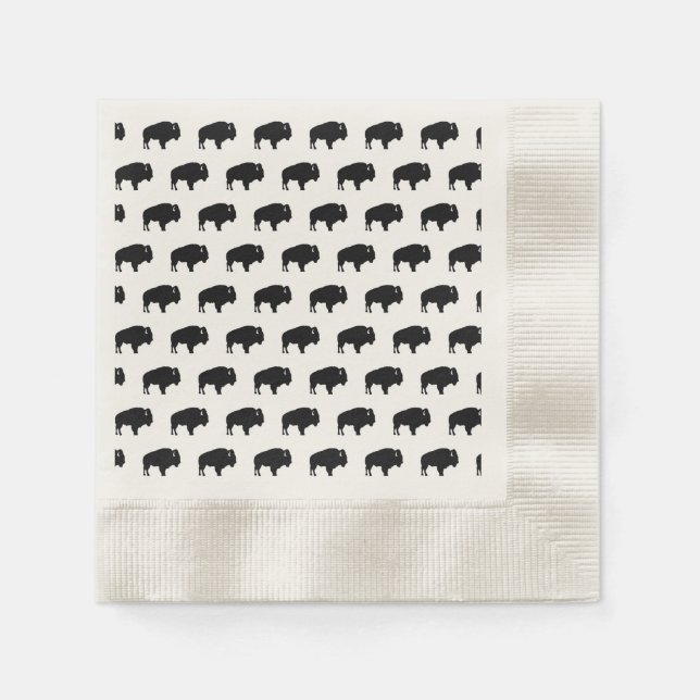 Bisonmuster Serviette (Vorderseite)