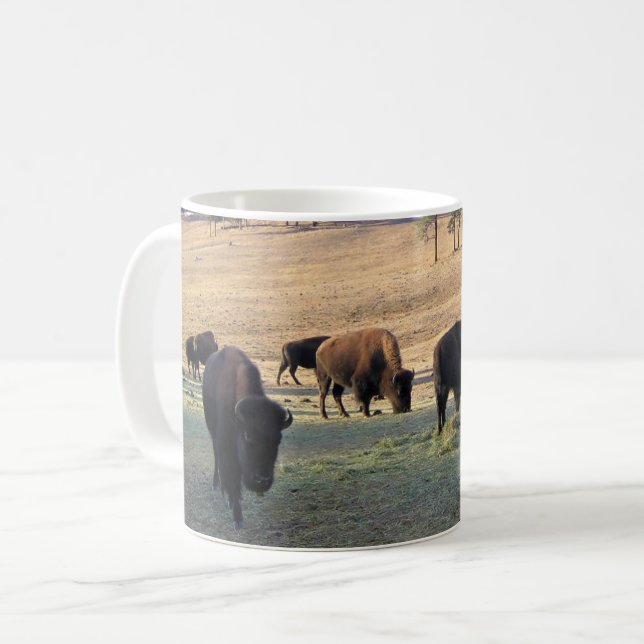 Bisons in Colorado Kaffeetasse (Vorderseite Links)