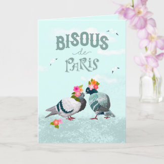 Bisous de Paris Kisses from Paris French Language Karte