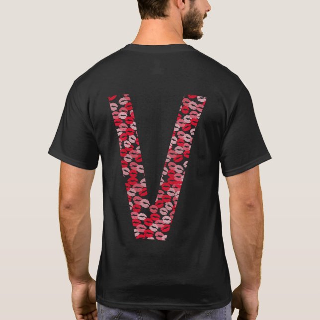 Bisous Letter V T-Shirt (Rückseite)