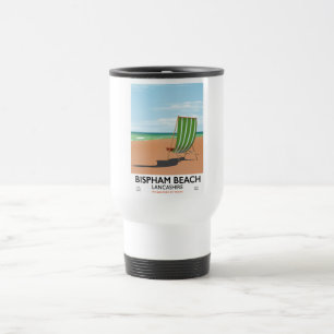 Bispham Beach Lancashire-Seebad-Plakat Reisebecher