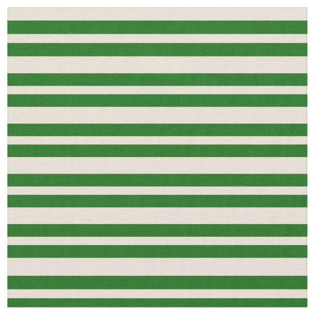 Bisque and Dark Green Linred Pattern Stoff (Nahaufnahme)