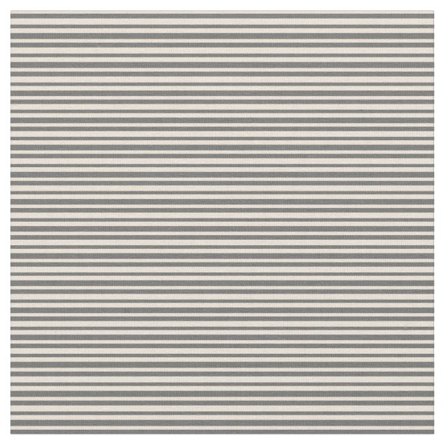 Bisque and Dim Gray Muster of Stripes Stoff (Nahaufnahme)